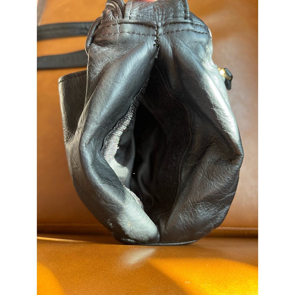 Coronado Leather Co Black Leather Concealed Carry Purse Shoulder Bag - Picture 5 of 13